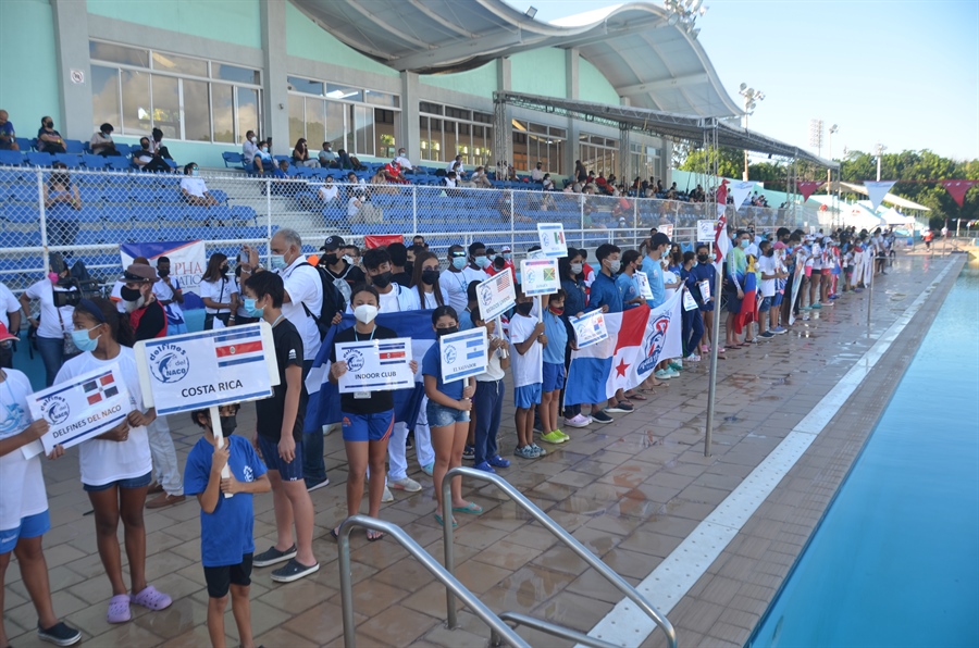 Inaugurado el XXXVIII Invitacional Internacional de Natación Delfines Naco