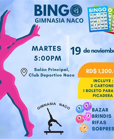 Gimnasia Naco celebrará Bingo