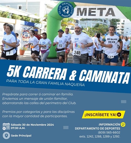 Club Naco celebrará su tradicional Carrera 5K