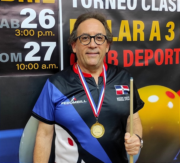 Miguel Svelti, campeón del Torneo Nacional de Billar a 3s Bandas