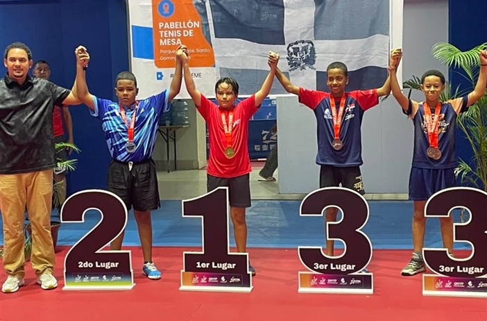 Tenis de Mesa Naco conquista títulos en Torneo Nacional U11 y U13