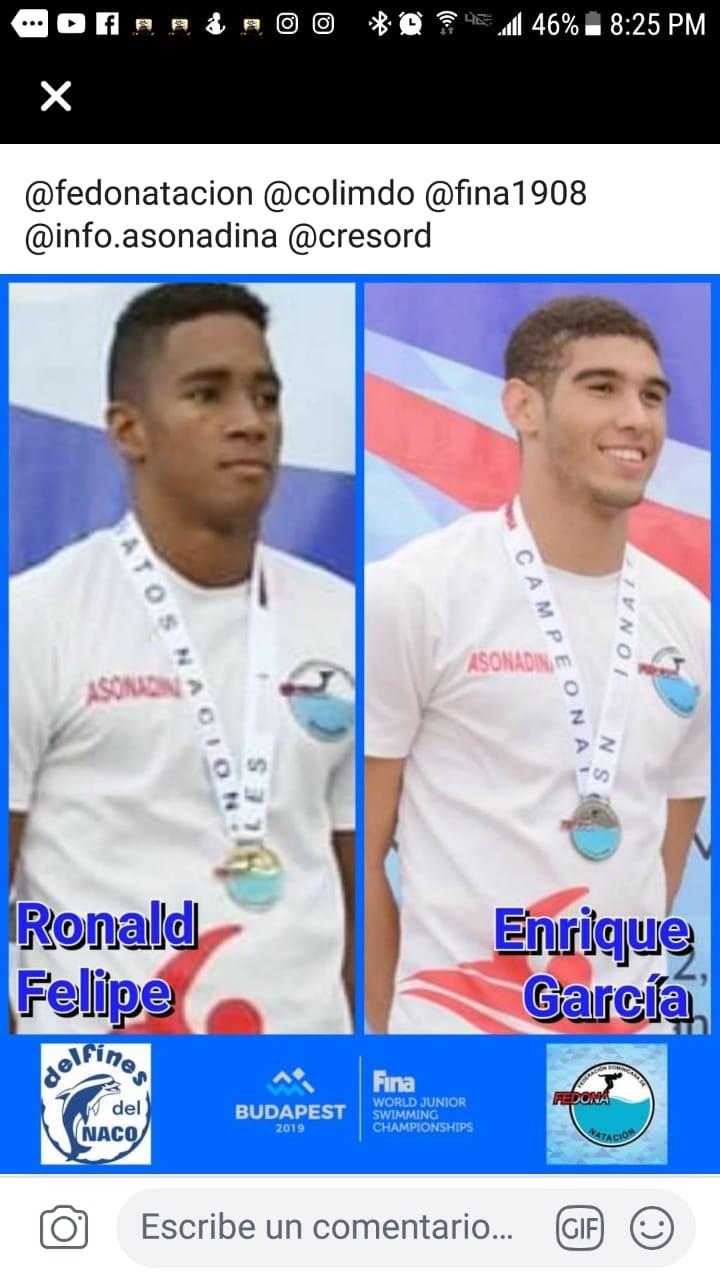 Nadadores Ronald Felipe y Enrique García Participarán en Mundial