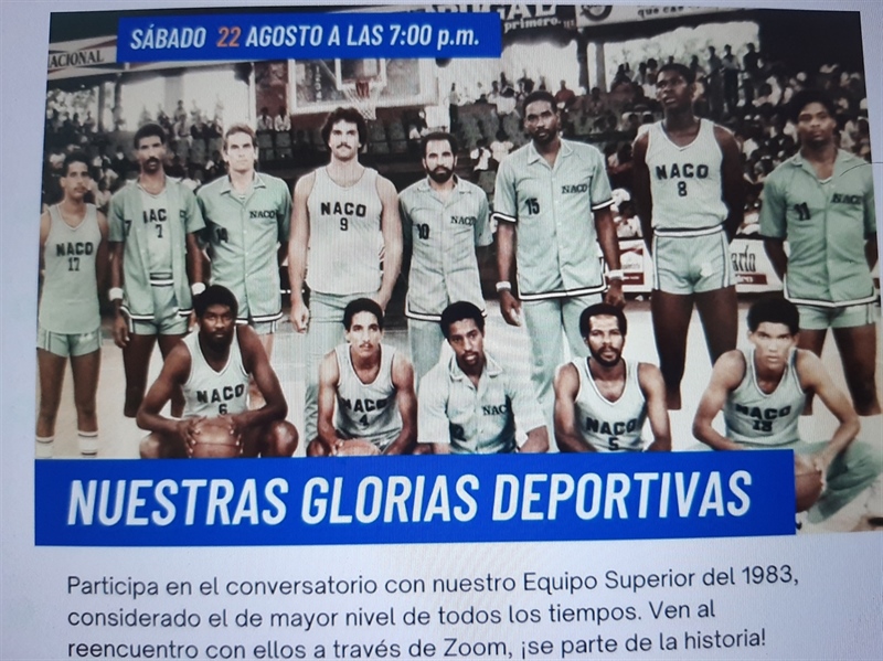 Club Naco Hará Conversatorio con Equipo de Baloncesto del 1983